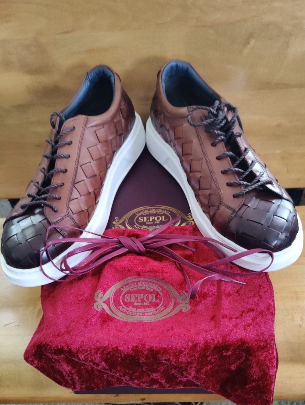 Sepol El Rio Woven Burnished Cap toe Size 12 With Box,Bag And Extra Laces